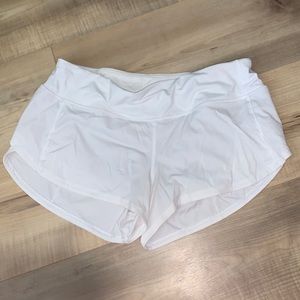 White lulu lemon size 6 shorts